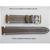 20 MM Spesso Cinturino IN Pelle Militare Aviator Pilot Marrone Molto Scuro