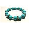 Bracciale in pietre preziose pasta Turchese braccialetto sfaccettato tondo mm10
