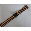 Bracciale Per Orologio Bicolore In Acciaio Nero PVD E Placcato Oro 18 19 O 20 MM