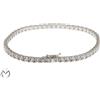 Bracciale tennis in oro bianco 18 Kt 750 con zirconi -35/ST-