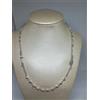 Collana argento ROSARIO GRANI SFACCETTATI MADONNA CROCE MM 3 RODIATA CM 50/53