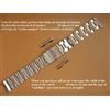 20 O 22 MM Braccialetto " Oyster " Acciaio Fibbia Pieghevole Con Patta E