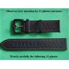 22 MM Cinturino IN Pelle Racing Rally Da Fori Nero Moda Arancione,