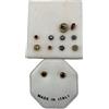 12 ORECCHINI PUNTO LUCE A FARFALLINA BIGIOTTERIA VINTAGE ANNI 70-90 MM 2-6