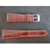 22 MM Braccialetto Alligatore Autentica Marrone " Gold " Veloce Intercambiabile