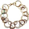 BRACCIALE DONNA Bracciale Braccialetto Elastico da donna con Maglia ad Anelli Valore 80 €