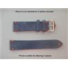 Sans marque/Générique 22 MM Braccialetto Blu Pelle Autentica Nubuck Moda Rosso Intercambiabili