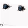 Orecchini oro bianco 18 kt 750 punto punti luce zaffiri 1,41 ct -Botecchi-