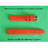 18 MM Braccialetto pelle di Squalo Autentico Levigato Rosso Grano Rasch Apart