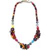 COLLANA PERLINE COLORATE IN LEGNO PLASTICA CORDINO BIGIOTTERIA CIRCONF. CM 80