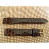 20 MM Braccialetto Coccodrillo Autentico Marrone Per Manici Assi Fisso Anti