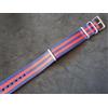 22 MM Braccialetto Nato Militare Blu Navy E Rosso Ideale Diver Lip Nautic Yema