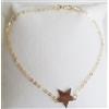 Produzione Orafa Aretina SPLENDIDO BRACCIALE DONNA CHARM STELLA ORO GIALLO BIANCO 750 18KT ITALIANO 100%