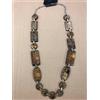 COLLANA METALLO E COCCO BIGIOTTERIA CIRCONF. CM 90