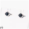 Orecchini oro bianco 18 kt 750 punto punti luce zaffiri 0,64 ct -Botecchi-