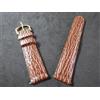 20 MM Braccialetto pelle di Vitello Autentica Modello Squalo Marrone Cucito Fab.