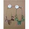 2 COLLANE GIROCOLLO METALLO LACCATO COLORI VERDE E RAME BIGIOTTERIA CM 50