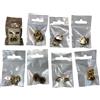 8 PAIA ORECCHINI CLIP METALLO ORO BIGIOTTERIA VINTAGE ANNI 70-90 DA CM 1 A 2