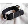 22 MM Senza E Solido Braccialetto Nato Militare Nero Nuovo Ideale Sub Immersioni