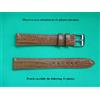 16 MM Braccialetto per Orologio Pelle Autentica Cucito Modello Lucertola " Gold