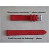 16 MM Braccialetto pelle di Squalo Autentica Levigato Rosso Grano Rasch Apart