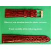 20 MM Lusso Braccialetto Alligatore Autentica Bordeaux Fatto a Mano 16 Al Cappio