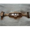 Per Bracciale 16 mm Chiusura Deployante 14 mm "PAPILLON" Acciaio Bottoni Argento