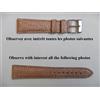 20 Mm Bracciale Coccodrillo Vero Grandi Scaglie Havana 16 Mm Lato Fibbia