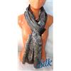 LaTuaPreferita luminosa SCIARPA FOULARD collezione uomo,donna,in Seta Tinta unita nero argento