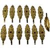 12 FERMAGLI FORCINE CAPELLI METALLO ORO PINZE MOLLETTE VINTAGE anni 70-80 CM 6,5