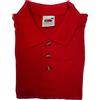 Fruit of the Loom Rosso Tinta Unita Policotone Pesante Polo senza Logo