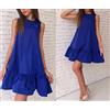 Vestito Mini Copricostume Donna Orlo Balza Woman Mini Dress CHE003 P