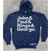 3styler FELPA UNISEX John & Paul & Ringo & George nomi antichizzati Liverpool