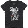 3stylershop T-shirt donna She's Got the Jack Angus Young rock & roll poker texas hold'em