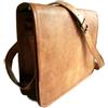 Fatto a mano Borsa A Tracolla Casual In Pelle Da Uomo 18"