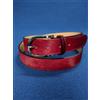 Made in Italy CINTURA DONNA VERA PELLE CAVALLINO 3,5cm ROSSA NERA MADE IN ITALY