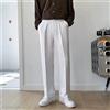 Uomo Abito Pantaloni Gamba Dritta Ufficio Lavoro Pantaloni Casual Slim Business