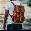 Fatto a mano 20 " Uomo Donna Vera Pelle Grande Zaino Laptop Scuola Borsa