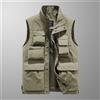 Uomo Stile Militare Utilità Giacca Gilet senza Maniche Gilet Top Tasca