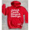 3styler Felpa bambino John & Paul & Ringo & George nomi antichizzati Liverpool