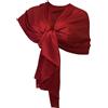 L.T.Preferita Elegante SCIARPA in Seta Scialle Foulard,Donna Coprispalle Stola Cerimonia Rosso