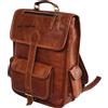 Fatto a mano Borsa Unisex Zaino In Pelle Viaggio Satchel Rucksack Spalla Laptop Vintage