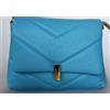 Vera Pelle borsa donna borsetta tracolla VERA PELLE made in Italy turchese piccola