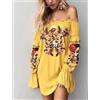 Vestito Mini Donna Copricostume Caftano Woman Kaftan Mini Dress COV0056 P