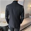 Uomo Design Cerniera Suit Giacca Peak Lapel Giacca Abito Cappotto Moda Casual