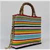 Borsa Beige Fatta a Mano all'Uncinetto Cerniera
