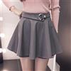 Mini Gonna Donna Vita Alta Autunno Simil Pelle PU Leather Mini Skirts 130045 P