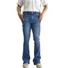 Pantaloni In Denim Uomo A Campana Flare Bootcut Jeans Stretch Slim Retro