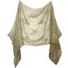 LaTuaPreferita Sciarpa Ricamata Scialle Foulard 190x70cm Donna Coprispalle Cerimonia Beige