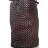 Vera Pelle borsa donna VERA PELLE intrecciata secchiello a spalla piccola leggera vintage